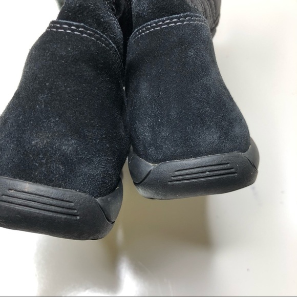 Timberland Suede Hollyberry Pull-On Winter Boot Faux Fur Trim Black 6.5 - Picture 5 of 8